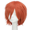 Picture of S-noilite Cool Unisex Short Cosplay Hair Wig for Women Mens Straight Anime Party Cotume Synthetic Full Wigs Layered Fluffy Style (Orange)