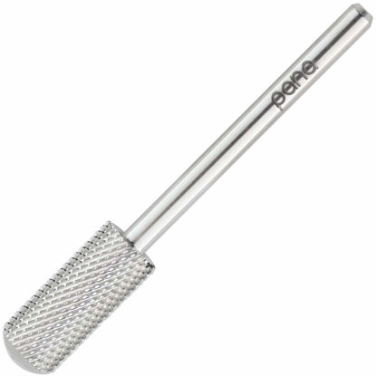 Picture of PANA Smooth Top Small Barrel 3/32" Shank Size - (Silver, Fine Grit) - Fast remove Acrylic or Hard Gel Nail Drill Bit for Manicure Pedicure Salon Professional or Beginner