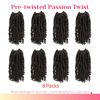 Picture of The BOHOBABE Crochet Passion Twist Hair Pretwisted 10 Inch Short Pre-looped Passion Twist Crochet Braiding Hair 8 Packs (4#)