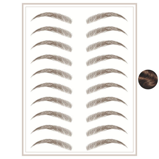 Picture of Brows by Bossy Temporary Eyebrow Tattoos Waterproof Eyebrow Stickers, False Tattoos Hair Like Peel Off Instant Transfer Brows For Women And Men | Natural Strokes, Shaping, Tint…