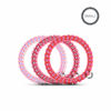 Picture of TELETIES - Spiral Hair Coils - Ponytail Holder Hair Ties for Women - Phone Cord Hair Ties - Strong Grip, No Rip, Water Resistant, No Crease Hair Tie Coils - 3 pack (Small, Think Pink)