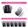 Picture of Cluster Lashes 48pcs Individual Lashes Mix D Curl Lash Clusters DIY Eyelash Extension Wispy Eyelash Clusters Soft Individual Lash Extensions Segment Cluster Eyelash Extensions (FD18-0.07D, 10-16mm)