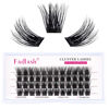 Picture of Cluster Lashes 48pcs Individual Lashes DIY Eyelash Extension D Curl 0.07 Natural Individual Lash Extensions False Eyelashes Wispy Makeup at Home (FD18-0.07D, 16mm)