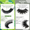 Picture of 3d Plant Fibre Russian Strip Lashes, D Curl Lash Strips, Natural False Lashes Mink, Wispy Fake Lashes, D Curl Strip Lashes, Natural Wispies Mink Eyelashes, Faux Mink Eyelashes Natural Look (SDC09)