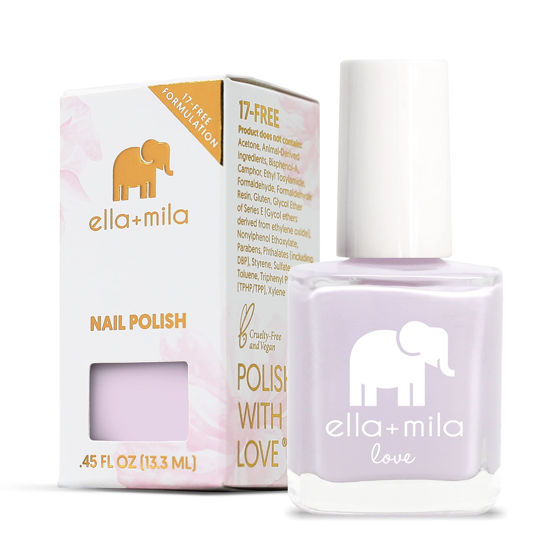 Picture of ella mila Professional Nail Polish - Quick Dry Nail Polish - Long-Lasting & Chip Resistant Formula (Love Collection - Lilac Luster- 0.45 fl oz)