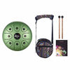 Picture of Muslady 5.5 Inch Mini 8-Tone Steel Tongue Drum C Key Percussion Instrument Hand Pan Drum with Drum Mallets Carry Bag