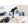 Picture of Rode PodMic Dynamic Podcasting Microphone with Desktop Microphone Stand, Multi-Use Studio Grade Headphones, XLR Cable, and StreamEye Polishing Cloth