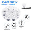 Picture of Volume Lash Extensions 12D Premade Fans Eyelash Extensions 500 PCS 0.07mm Thickness 9-16mm Mixed C/D Curl Short Stem Premade Volume Eyelash Extensions Pointed Base Fans by WENDY LASHES (500PCS-12D-0.07-C, 13-20mm Mixed Tray)