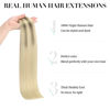 Picture of DOORES Hair Extensions Tape in Balayage Ash Blonde to Golden Blonde and Platinum Blonde 24 Inch 50g 20pcs Tape in Human Hair Extensions Real Hair Extensions