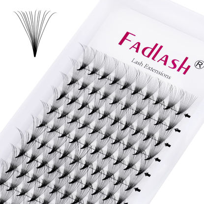 Picture of Premade Lash Extensions Fans 13D D Curl 12mm Premade Fans Eyelash Extensions Pro Point Matte Black Volume Lash Extension Supplies (13D-0.07-D, 12mm)