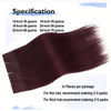 Picture of Tape in Hair Extensions 99j 100% Remy Human Hair Extensions Silky Straight for Fashion Women 20 Pcs/Package(16Inch #99j 30g)