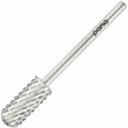 Picture of PANA Smooth Top Small Barrel 3/32" Shank Size - (Silver, 2X Coarse Grit) - Fast remove Acrylic or Hard Gel Nail Drill Bit for Manicure Pedicure Salon Professional or Beginner