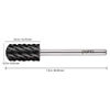 Picture of PANA Smooth Top Large Barrel 3/32" Shank Size - (DLC Black, 3X Coarse Grit) - Fast remove Acrylic or Hard Gel Nail Drill Bit for Manicure Pedicure Salon Professional or Beginner