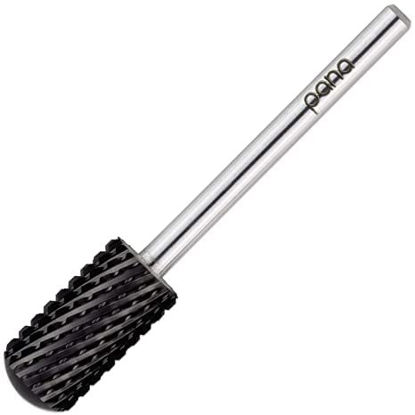 Picture of PANA Smooth Top Large Barrel 3/32" Shank Size - (DLC Black, Extra Coarse Grit) - Fast remove Acrylic or Hard Gel Nail Drill Bit for Manicure Pedicure Salon Professional or Beginner