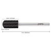 Picture of PANA Smooth Top Large Barrel 3/32" Shank Size - (DLC Black, Extra Coarse Grit) - Fast remove Acrylic or Hard Gel Nail Drill Bit for Manicure Pedicure Salon Professional or Beginner