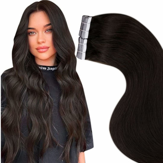 Highlight Ombre Hair Extension Tape In Human Hair Extensions Real Remy Hair  Extension Straight Seamless Skin Weft Adhesive Glue On for Salon High