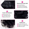 Picture of Body Wave Clip in Hair Extensions for Black Women Body Wave Human Hair Clip in Hair Extensions Natural Black Color Full Head Brazilian Virgin Hair，8/Pcs with 18Clips,120 Gram (18inch, Body hair)