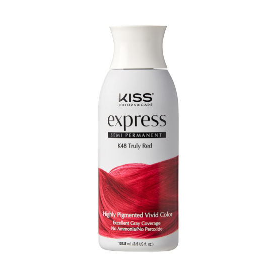 Picture of Kiss Express Semi-Permanent Hair Color 100mL (3.5 US fl.oz) (1 Count, Truly Red)