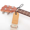 Picture of HOT SEAL Linen Style Adjustable Genuine Uke Leather Metal Hook Ukulele Strap Strong Back Straps (Linen Cherry)