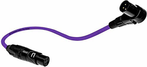 Getuscart Balanced Xlr Cable Right Angle Male To Straight Female Feet Purple Pro Pin