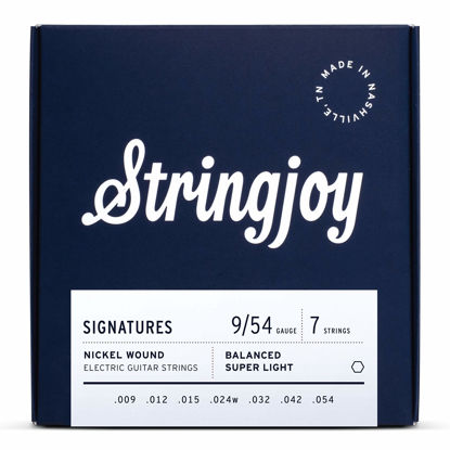 Picture of Stringjoy BAL97 7 String Signature Nickel Electric Guitar Strings, (Balanced Super Light Gauge - 9-54)