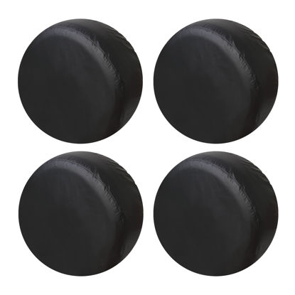 Picture of Moonet Tough Tire Covers for RV Wheel(4 Pack), Heavy Duty Thicken Sun Protectors for Truck Motorhome Boat Trailer Camper Van SUV, for Diameter 36"-39" Black