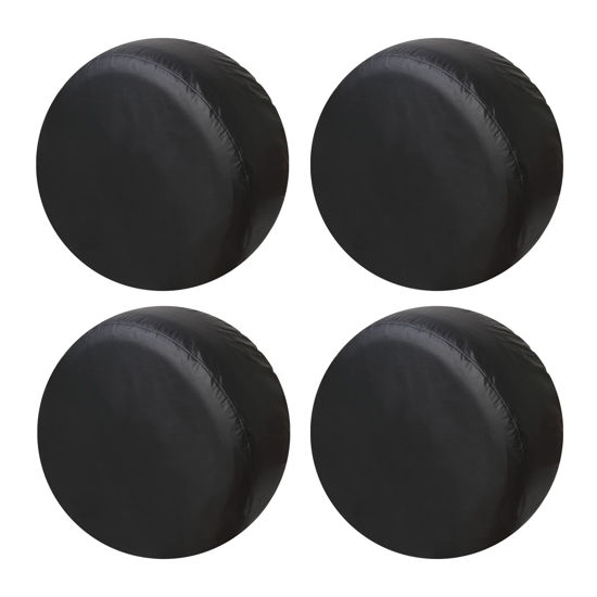 Picture of Moonet Tough Tire Covers for RV Wheel(4 Pack), Heavy Duty Thicken Sun Protectors for Truck Motorhome Boat Trailer Camper Van SUV, for Diameter 36"-39" Black