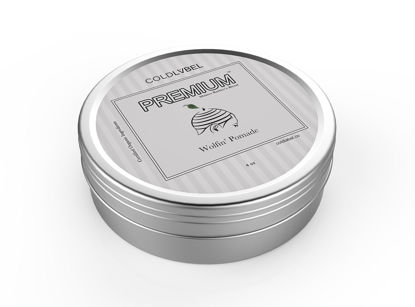 Picture of COLDLABEL Hair Pomade - Natural Organic Mens Hair Balm - Strong Hold, Full Shine Hair and Scalp Care - Made with Vegan Ingredients, Shea Butter, Hempseed, Jojoba, Lavender, Honey, and More