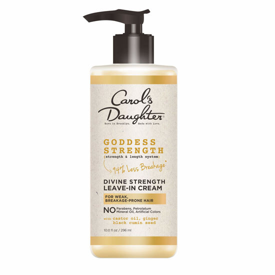 Picture of Carol’s Daughter Goddess Strength Leave In Conditioner with Castor Oil for Curly, Wavy, Natural Hair, Anti-breakage Treatment and Detangler, Add Moisture to Dry, Damaged Hair, 10 fl oz