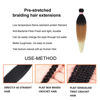 Picture of Pre Stretched Braiding Hair 8 Packs 20 Inch Ombre Synthetic Braiding Hair Natural Easy Twist Braids Crochet Hair Hot Water Setting Professional Soft Yaki Straight Texture (#1b/brown/beige)