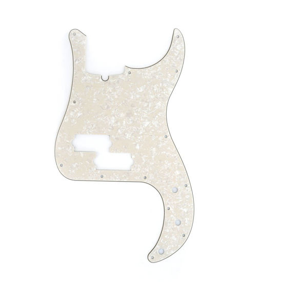 Picture of Musiclily Pro 13 Hole P Bass Precision Bass Pickguard for 4 String Precision Bass Modern Style, 4Ply Aged White Pearl