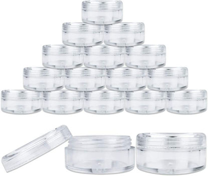 High Quality 5 Gram/ml Plastic Small Sample Container Jars for Cosmetic  Cream Makeup Jewelry Beads Art Craft Supplies Food BPA Free 