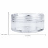 Picture of 50 Empty 5 Grams Acrylic Clear Round Jars - BPA Free Containers for Cosmetic, Lotion, Cream, Makeup, Bead, Eye shadow, Rhinestone, Samples, Pot, Small Accessories 5g/5ml (Clear Lid)