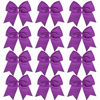 Picture of DEEKA 12PCS 8" Large Cheer Hair Bows Ponytail Holder Handmade for Teen Girls Softball Cheerleader Sports-Purple