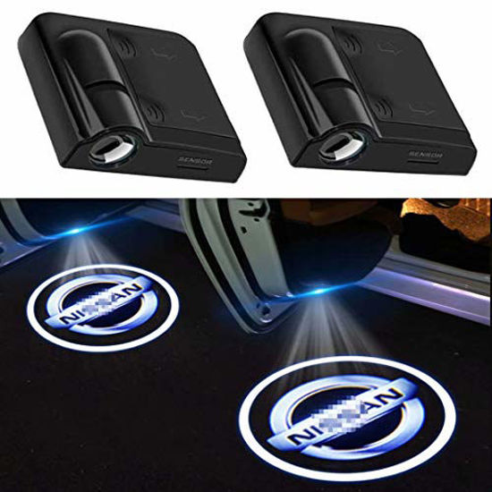 Picture of 2Pcs of Car Door Lights Logo Projector, Universal Wireless Car Door Led Projector Lights, Upgraded Car Door Welcome Logo Projector Lights for All Car Models (FIT NISS AN 3)