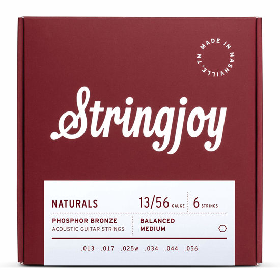 Picture of Stringjoy Natural Bronze Acoustic Guitar Strings (Medium Gauge - 13-56)