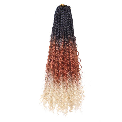 18 24 Inch Long Goddess Box Braids Crochet Hair Pre-looped Bohemian Hippie Crochet  Boho Box
