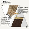 Picture of Tape in Extensions Human Hair, Moresoo 18inch Blonde Highlighted Tape in Hair Extensions Human Hair 100% Real Hair Extensions 20Pieces/50Grams Remy Tape in Hair Extensions