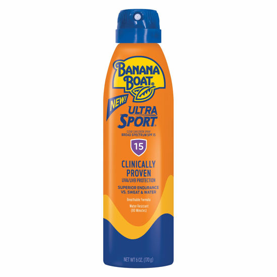 Picture of Banana Boat Ultra Sport Reef Friendly Sunscreen Spray, Broad Spectrum, SPF 15, 6 Ounce