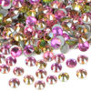 Picture of 1440PCS Art Nail Rhinestones non Hotfix Glue Fix Round Crystals Glass Flatback for DIY Jewelry Making with one Picking Pen (ss16 1440pcs, Golden Rose)