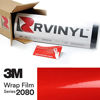 Picture of RVINYL 3M 2080-G53 Vinyl Car Wrap Film Sheet Roll with Air Release Technology - 5ft x 1ft with Application Card, Gloss Flame Red