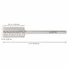 Picture of PANA Professional 3/32" Shank Size - Flat Top Large Barrel Silver Carbide Bit Coarse Grit - Nail Drill Bit for Dremel Machine