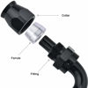 Picture of EVIL ENERGY 6AN PTFE Hose End Fitting 90 Degree Black for PTFE Hose Only