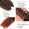 Picture of Ombre Passion Twist Hair T350# Copper Red 24 Inch 8 Packs Water Wave Crochet Hair For Black Women Curly Braiding Hair Long Spring Twist Hair Synthetic Hair Extension (24 Inch (Pack of 8), 1B/350)