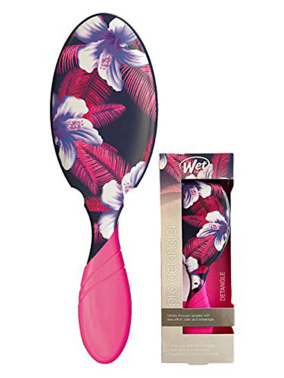 Picture of Wet Brush-Pro EasyGrip Detangler Hair Brush, Limited Edition Liquid Tropics Floral, Pink/Multi