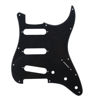 Picture of Musiclily SSS 11 Holes Strat Electric Guitar Pickguard and BackPlate Set for Fender US/Mexico Made Standard Stratocaster Modern Style Guitar Parts,1Ply Black