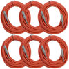 Picture of Seismic Audio SASTSX-25Red-6PK 25-Feet TS 1/4-Inch Guitar, Instrument, or Patch Cable, Red