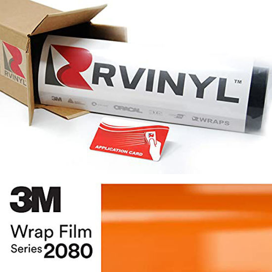 Picture of 3M 2080 G24 Gloss DEEP Orange 5ft x 1ft W/Application Card Vinyl Vehicle Car Wrap Film Sheet Roll