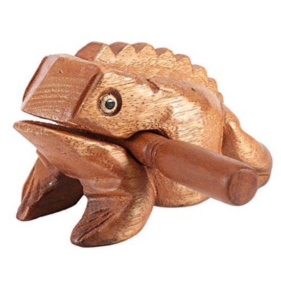 Picture of GLOGLOW Wood Frog Guiro Rasp, Thailand Traditional Craft Wooden Musical Instrument Tone Block(15.6CM/6Inch)