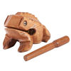 Picture of GLOGLOW Wood Frog Guiro Rasp, Thailand Traditional Craft Wooden Musical Instrument Tone Block(15.6CM/6Inch)